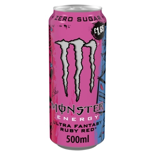 MONSTER ENERGY ULTRA FANTASY RUBY RED PMP £1.65 500ML