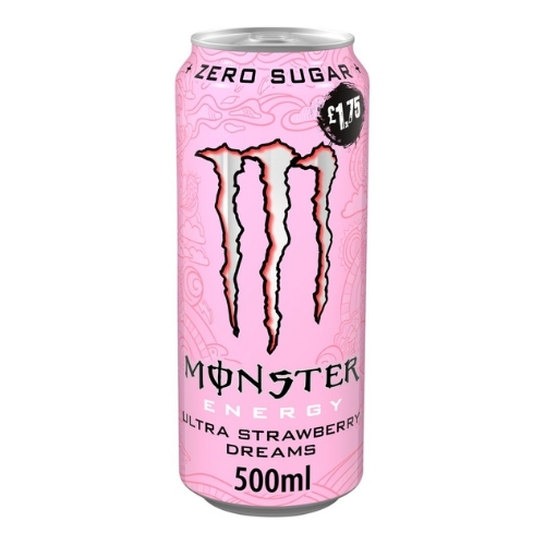 MONSTER ENERGY ULTRA STRAWBERRY DREAMS CAN PMP £1.75 500ML