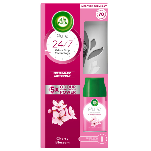 AIRWICK PURE CHERRY BLOSSOM FRESHMATIC AUTOSPRAY KIT 250ML