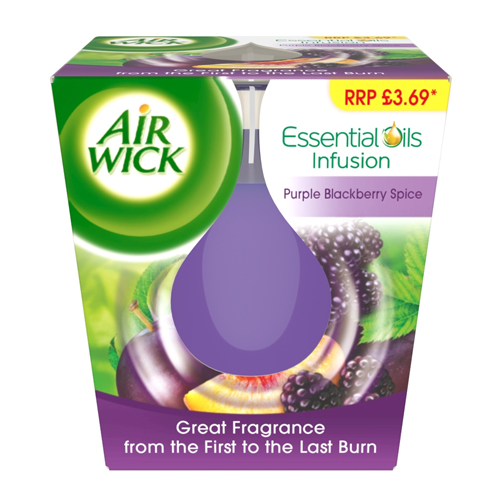 AIRWICK PURPLE BLACKBERRY SPICE CANDLE 105G