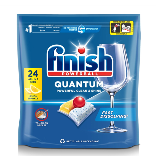 FINISH QUANTUM ALL IN ONE LEMON DISHWASH TABLETS 24S