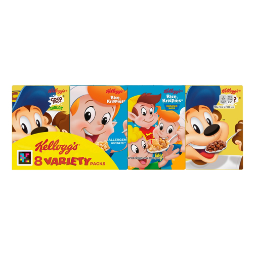 KELLOGG'S VARIETY BREAKFAST CEREAL 8PK 196G
