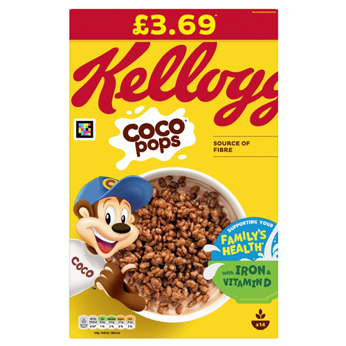 KELLOGG'S COCO POPS BREAKFAST CEREAL PMP £3.69 420G