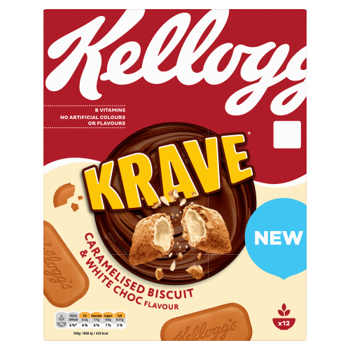 KELLOGG'S KRAVE CARAMELISED BISCUIT FLAVOUR BREAKFAST CEREAL ​375G