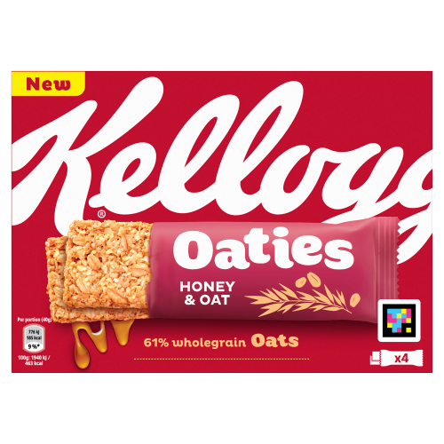 KELLOGG'S OATIES HONEY & OAT SNACK BAR 4PK 40G