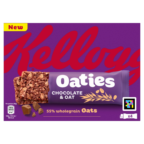 KELLOGG'S OATIES CHOCOLATE & OAT SNACK BARS 4PK 40G