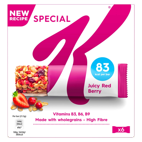 KELLOGG'S SPECIAL K JUICY RED BERRY 6PK 21.5G