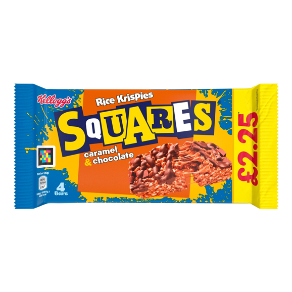 KELLOGG'S RICE KRISPIES SQUARES CARAMEL & CHOCOLATE  PMP £2.25 36G