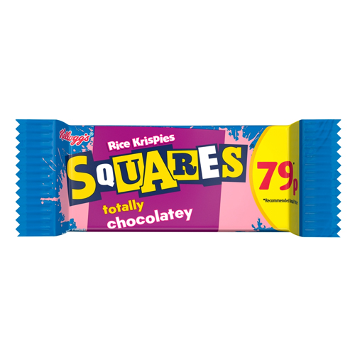 KELLOGG'S RICE KRISPIES SQUARES TOTALLY CHOCOLATE PMP 79P 36G