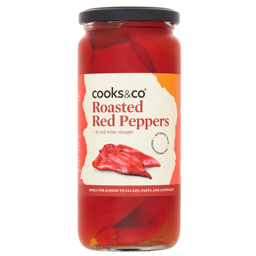 COOKS & CO ROASTED RED PEPPERS 460G