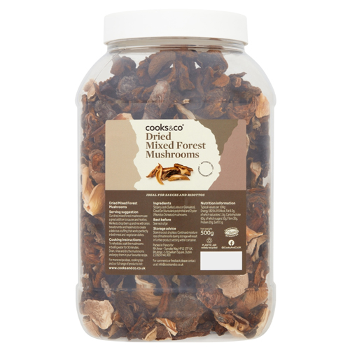 COOKS & CO DRIED MIXED FOREST MUSHROOMS 500G