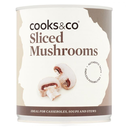 COOKS & CO SLICED MUSHROOMS 800G