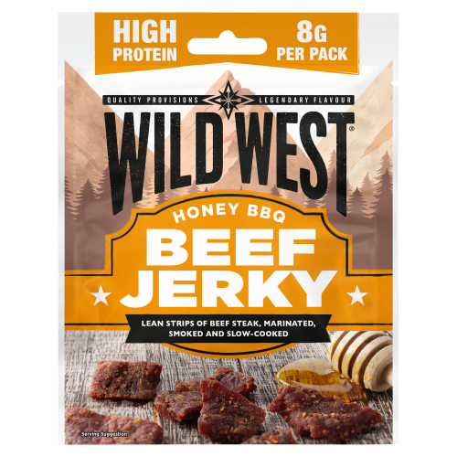 WILD WEST HONEY BBQ BEEF JERKY 25G