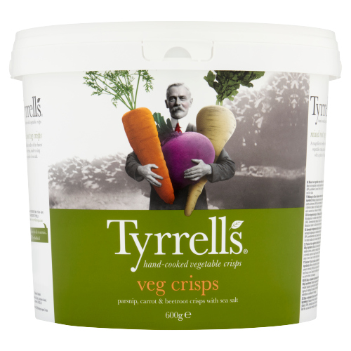 TYRRELLS SEA SALTED VEG SHARING CRISPS 4X 600G