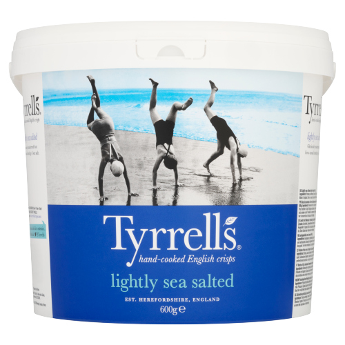 TYRRELLS LIGHTLY SEA SALTED SHARING CRISPS 600G