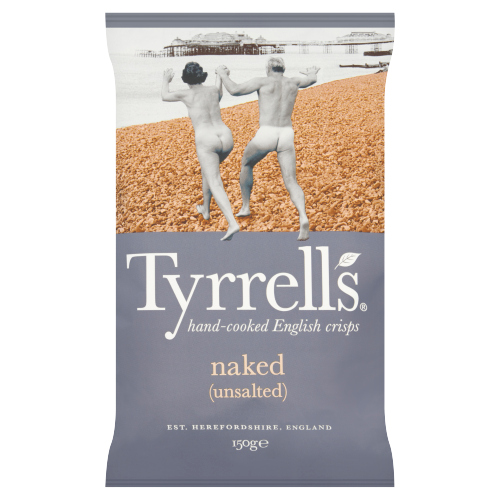 TYRRELLS NAKED SHARING CRISPS 150G