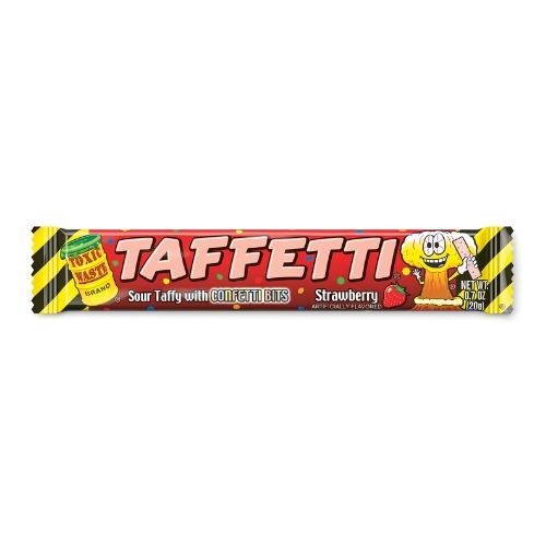 TOXIC WASTE TAFFETTI STRAWBERRY CHEW BAR 20G