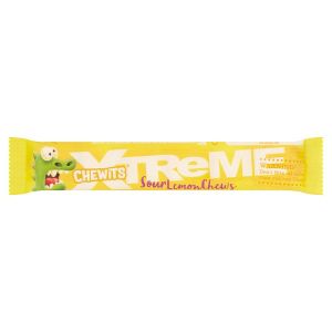 CHEWITS XTREME SOUR LEMON CHEWS STICK PACK 34G
