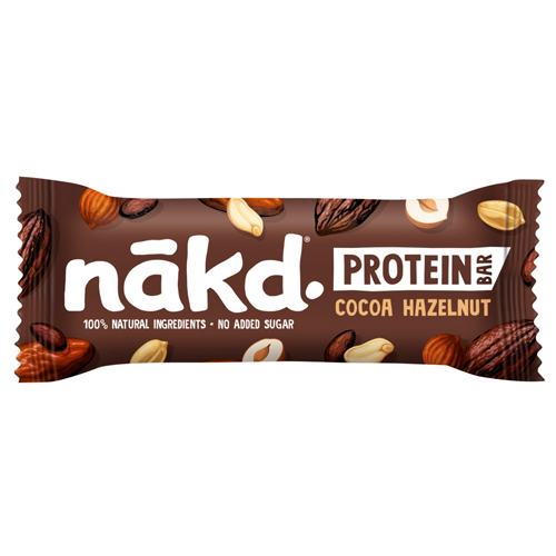 NAKD PROTEIN COCOA HAZELNUT FRUIT & NUT BAR 45G