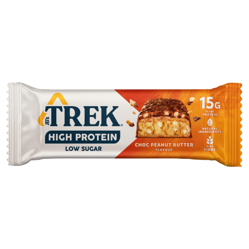 TREK HI PROTEIN LOW SUGAR CHOCOLATE & PEANUT BUTTER BAR 55G