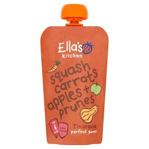 ELLA'S KITCHEN ORGANIC BUTTERNUT SQUASH CARROTS APPLES + PRUNES POUCH 4M+ 120G