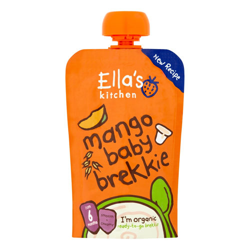 ELLA'S KITCHEN ORGANIC MANGO BABY BREKKIE POUCH 6+ MONTHS 100G