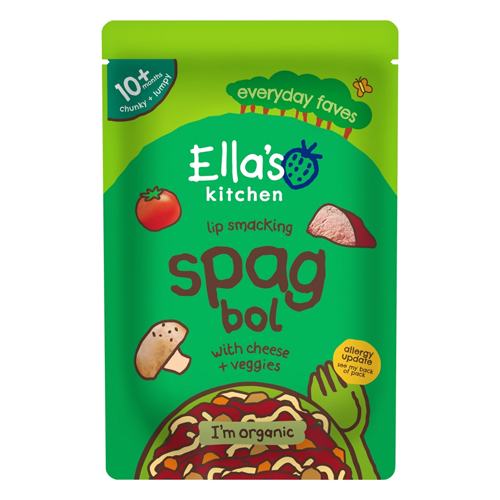 ELLA'S KITCHEN ORGANIC SPAG BOL WITH CHEESE BABY POUCH 10+ MONTHS 190G
