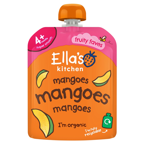 ELLA'S KITCHEN ORGANIC MANGOES FIRST TASTES BABY POUCH 4+ MONTHS 70G