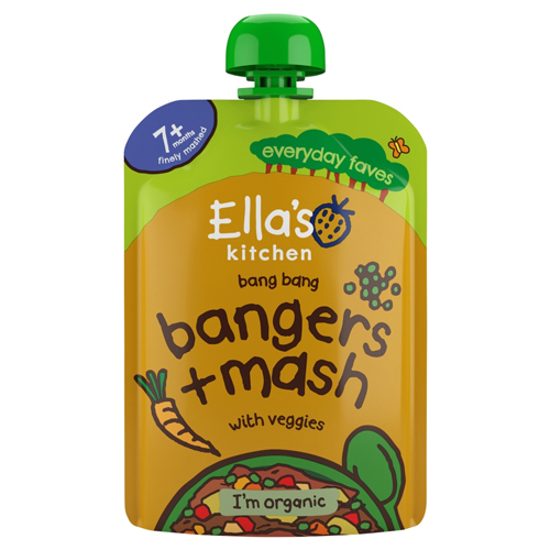 ELLA'S KITCHEN BANGERS & MASH W/ VEGGIES 130G