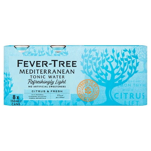 FEVER TREE MEDITERRANEAN TONIC CAN 8PK 150ML