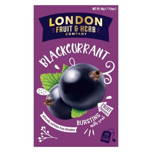 LONDON FRUIT & HERB BLACKCURRANT 20S TEABAGS 40G