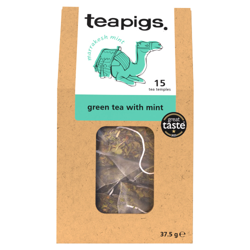 TEAPIGS GREEN TEA WITH MINT TEA TEMPLES 15 X 2.5G (37.5G)