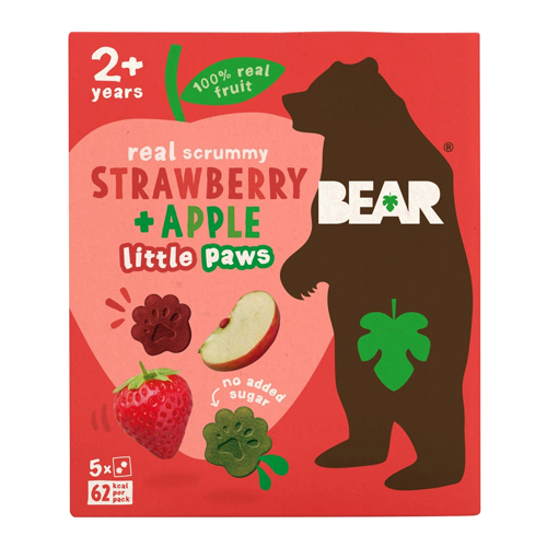 BEAR LITTLE PAWS STRAWBERRY & APPLE 5PK 20G