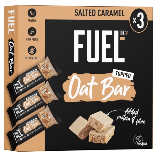 FUEL10K SALTED CARAMEL PROTEIN CEREAL OAT BARS 135G