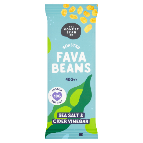 THE HONEST BEAN CO ROASTED FAVA BEAN SEA SALT & CIDER VINEGAR 40G