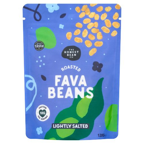 THE HONEST BEAN CO ROASTED FAVA BEANS LIGHTLY SALTED 120G