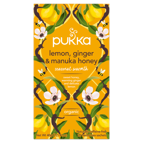 PUKKA ORGANIC LEMON, GINGER & MANUKA HONEY  20'S