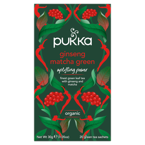 PUKKA ORGANIC GINSENG MATCHA GREEN  20'S