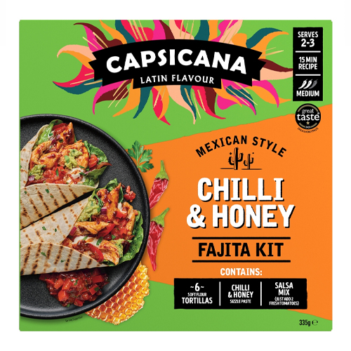 CAPSICANA CHILLI & HONEY FAJITA KIT 335G