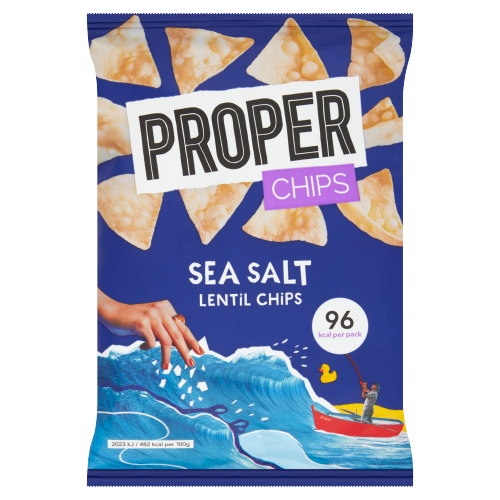 PROPERCHIPS SEA SALT LENTIL CHIPS 20G