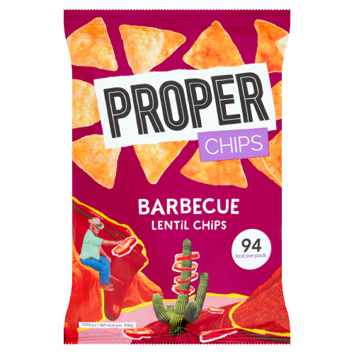 PROPERCHIPS BARBECUE LENTIL CHIPS 20G
