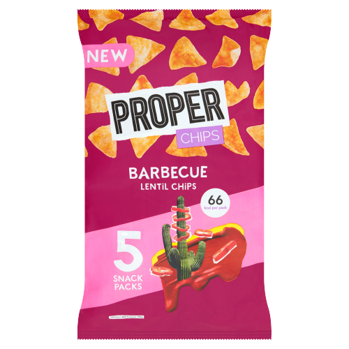 PROPER CHIPS BARBECUE LENTIL CHIPS  5 X 14G (70G)