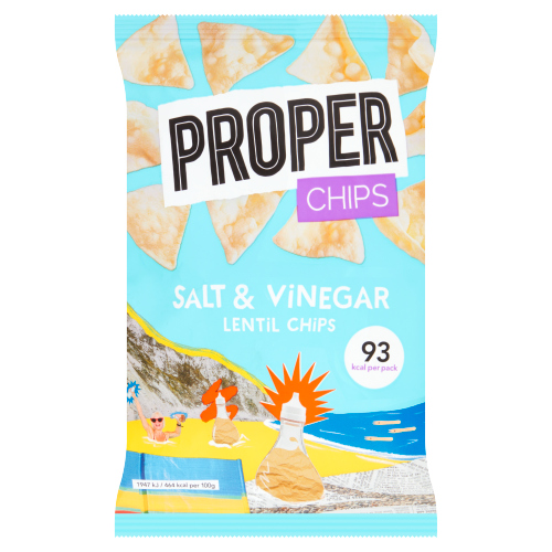 PROPERCHIPS SALT & VINEGAR LENTIL CHIPS 20G