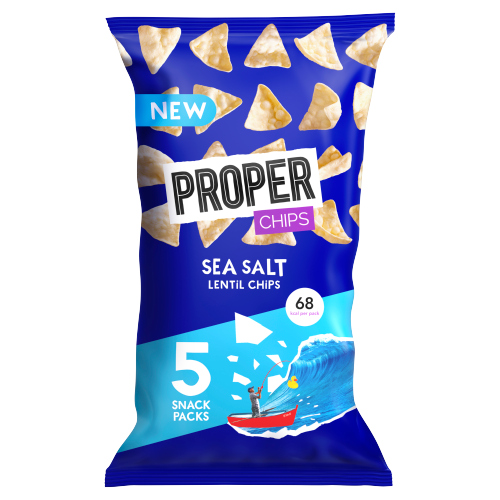PROPER CHIPS SEA SALT LENTIL CHIPS 5 X 14G (70G)