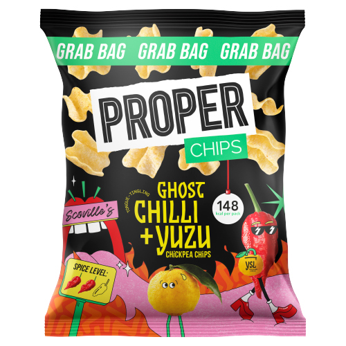 PROPER CHIPS GHOST CHILLI + YUZU CHICKPEA CHIPS 30G