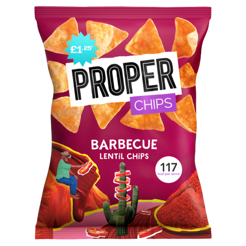 PROPER CHIPS BBQ PMP £1.25 50G