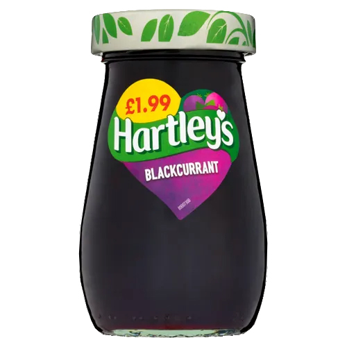 HARTLEY'S BLACKCURRANT JAM PMP £1.99 300G