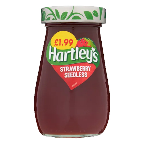 HARTLEY'S SEEDLESS STRAWBERRY JAM PMP £1.99 300G