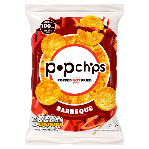 POPCHIPS BARBEQUE FLAVOUR POTATO SNACKS 23G