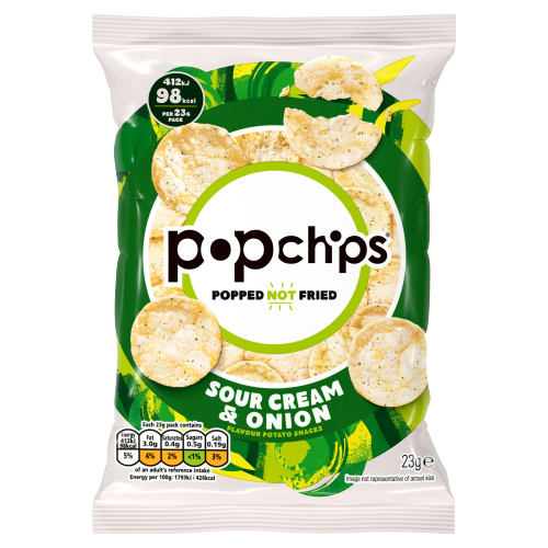 POPCHIPS SOUR CREAM & ONION CRISPS 23G